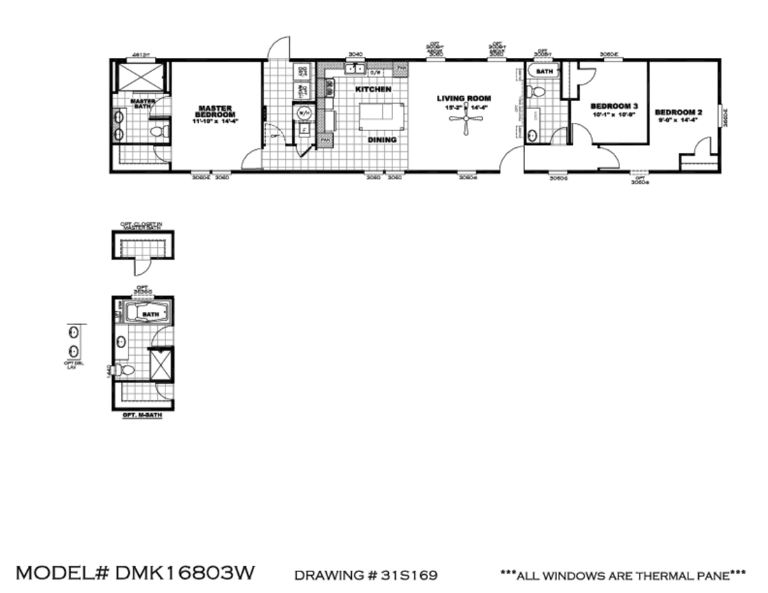 The DECISION MAKER 16803W Floor Plan