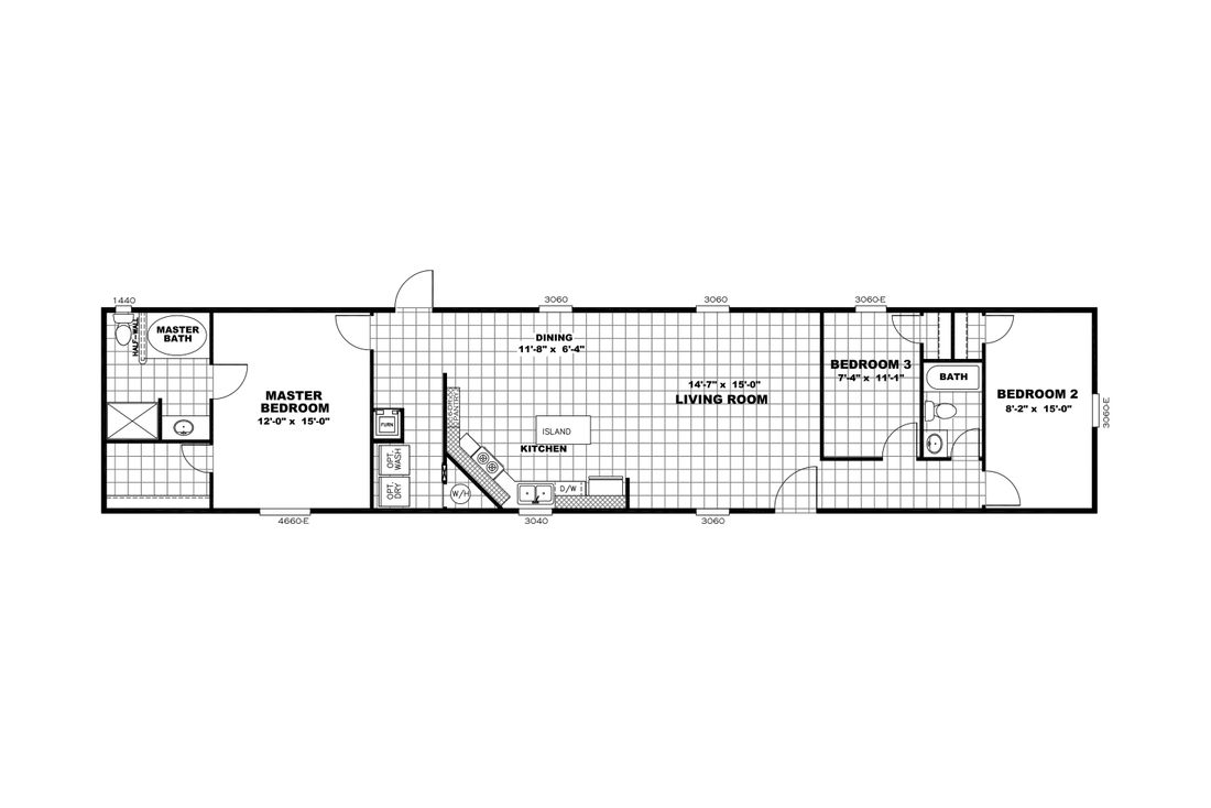 The CHALLENGER 16763B Floor Plan