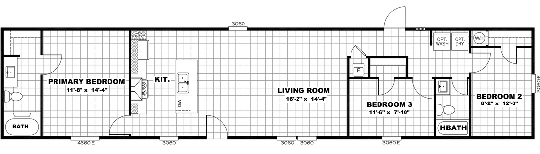 The THE BREEZE 16723A Floor Plan