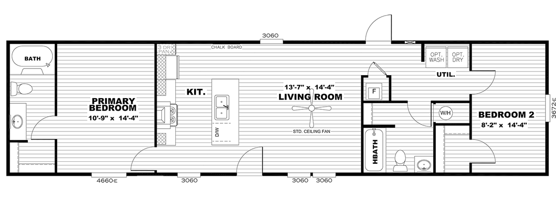 The BREEZE 16602A Floor Plan