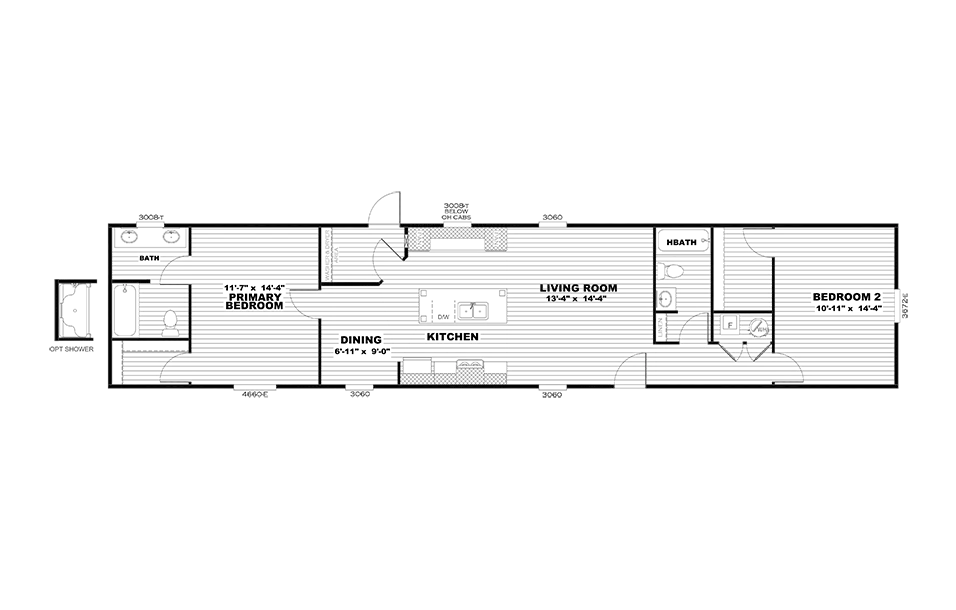 The SELECT 16722S Floor Plan