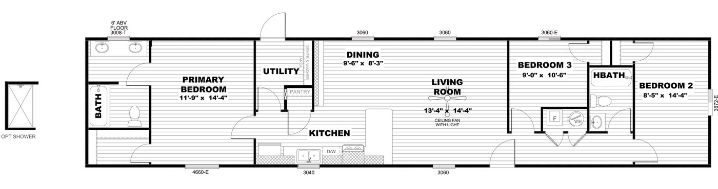The SELECT 16723A Floor Plan