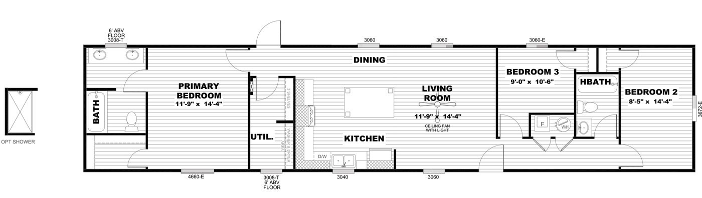 The SELECT 16723I Floor Plan